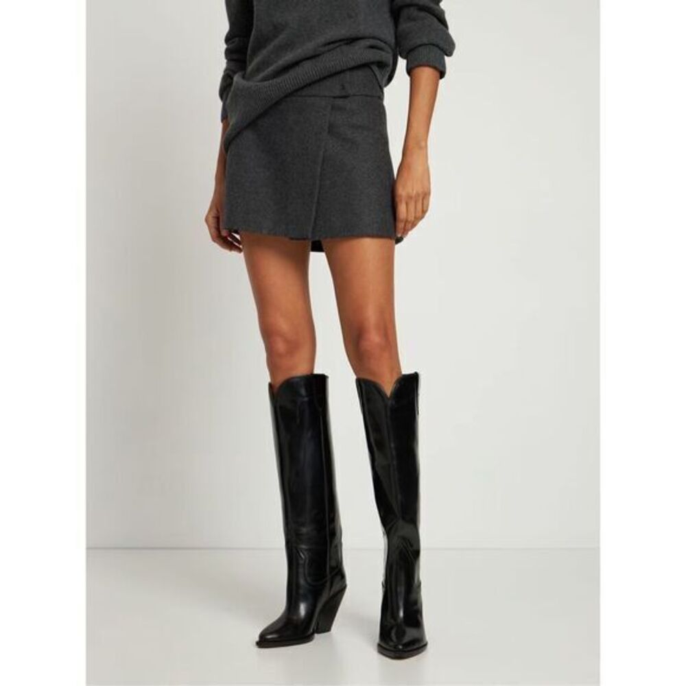 ISABEL MARANT 90mm Lomero Leather Tall Boots Size 36